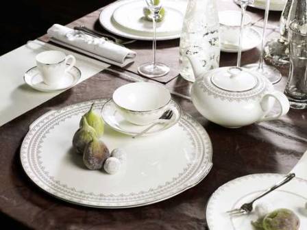 White Lace Coffee Place Setting